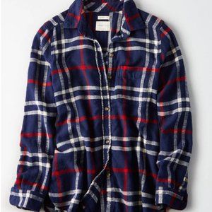 ✨NEW✨ AEO Plaid Flannel Button Up Jacket Shirt